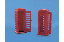Red Telephone Boxes x 2 OO Scale